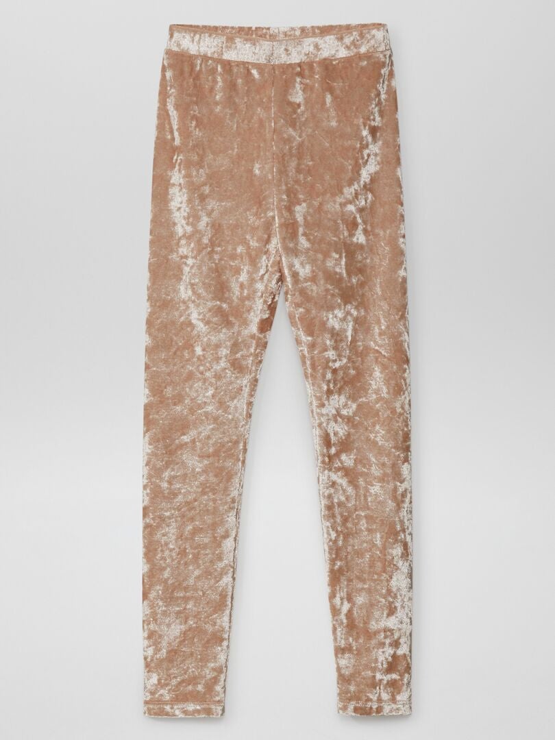 Leggings de veludo - BEGE