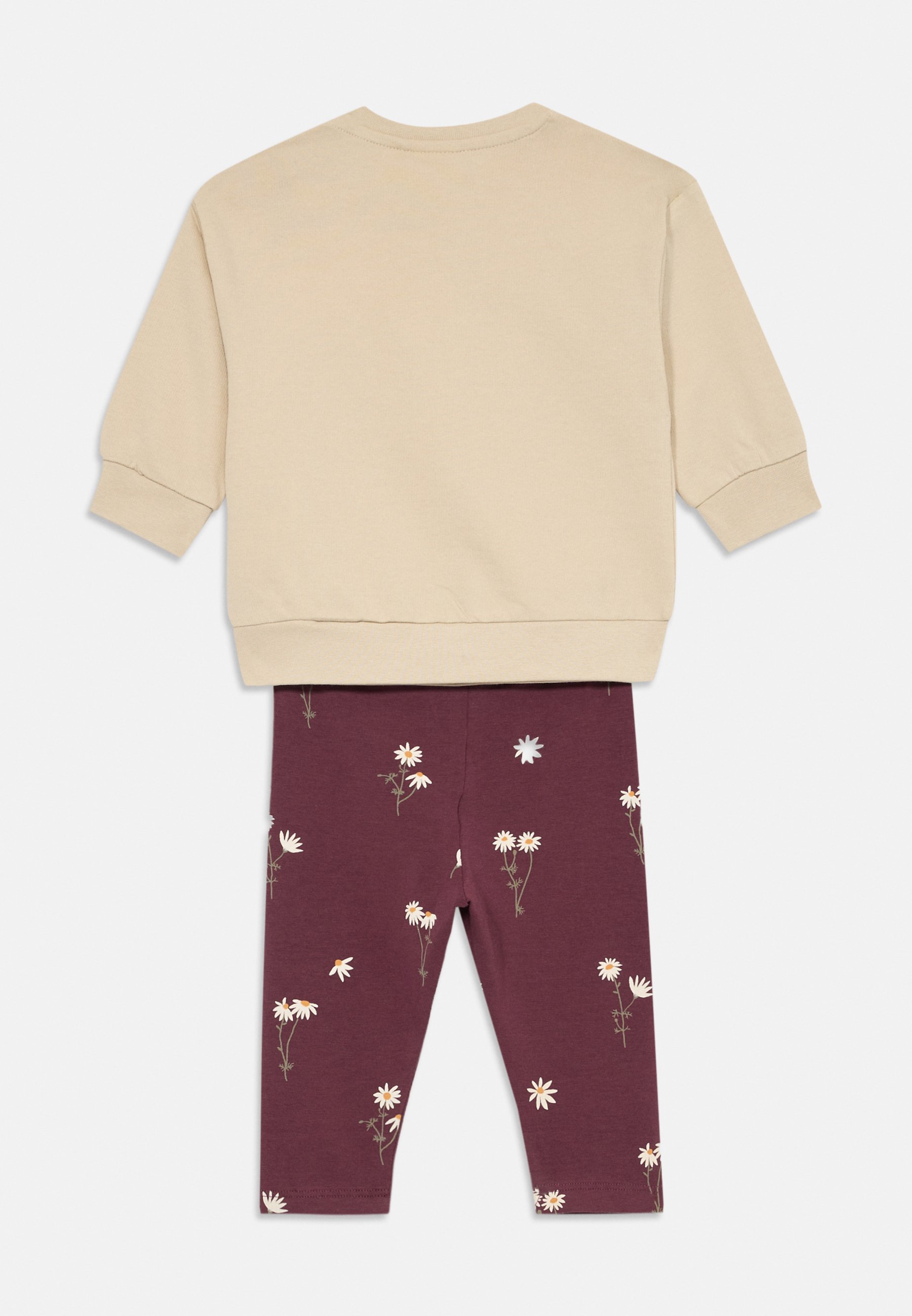 Lindex LEGGINGS MET BORDUURSEL OP DE BORST - Trainingspak - lichtbeige