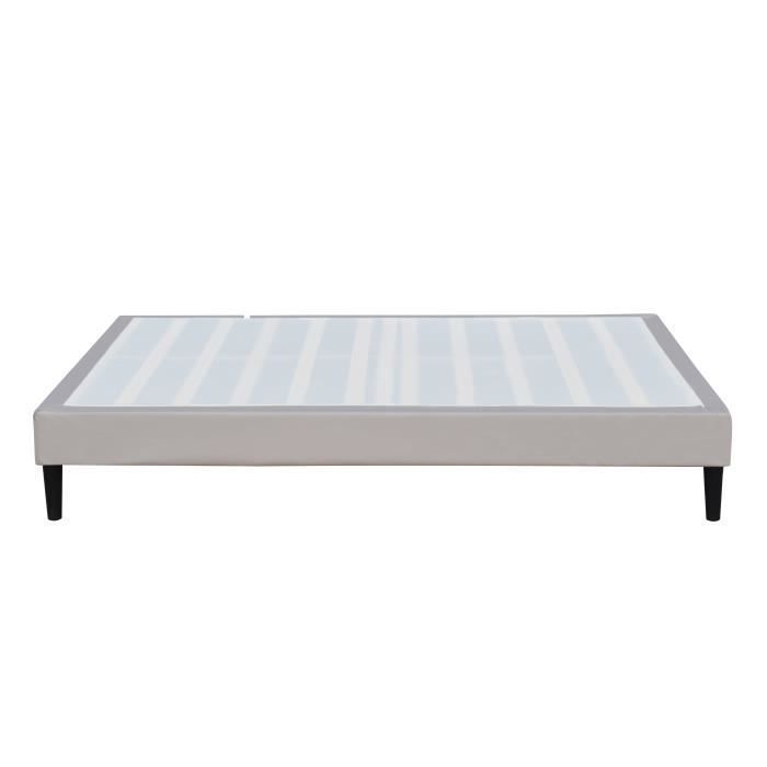 Sommier - NUITS D'OR - 120x190 cm - Déhoussable - Housse Lavable - Pieds 20 cm