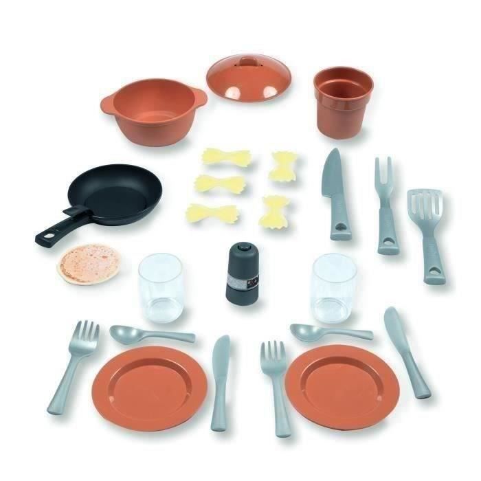 SMOBY - Cucina a isola - Design moderno - Superficie di gioco a 360° - Funzioni tradizionali - 23 accessori - Età 3+