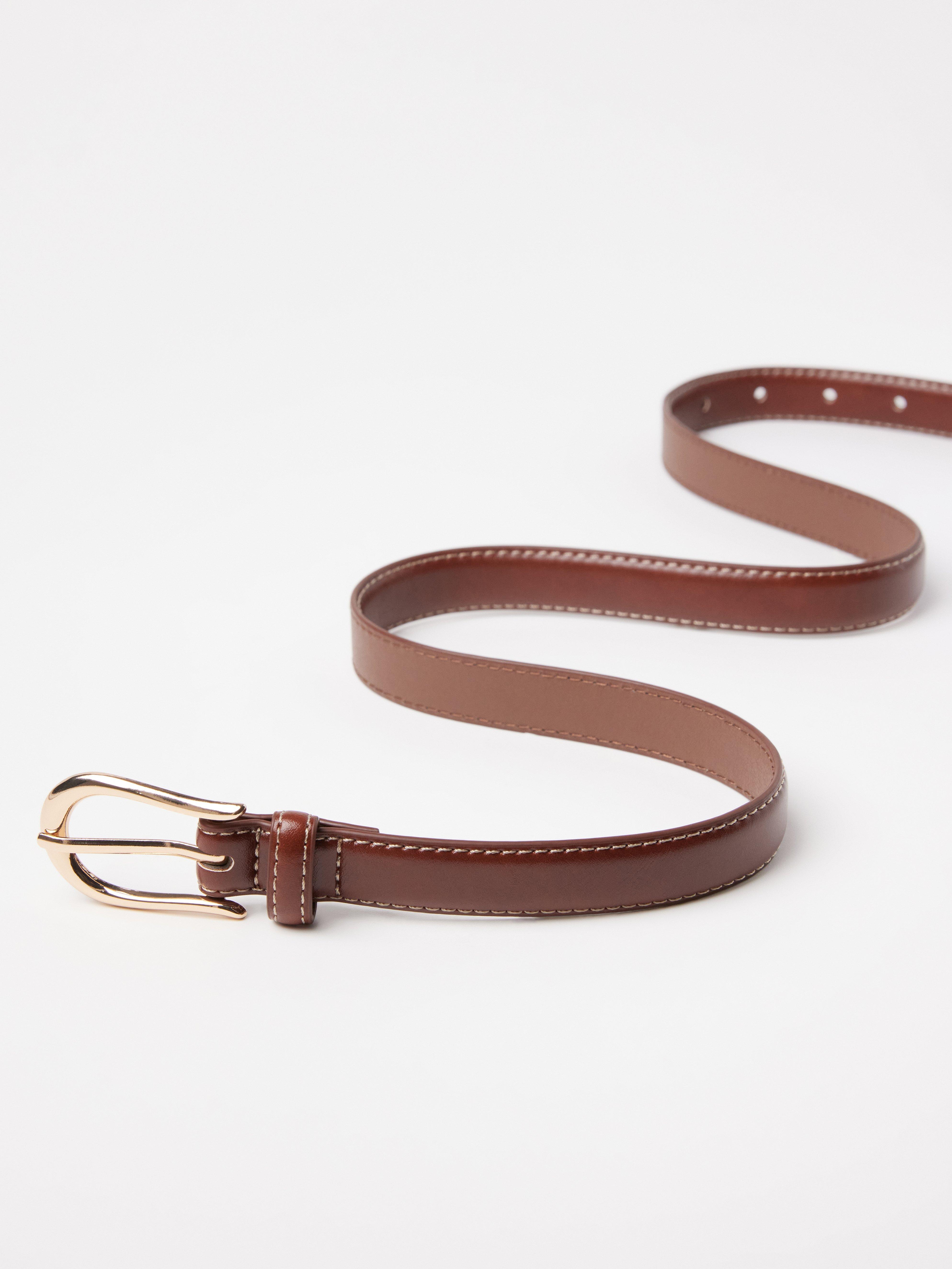 Ceinture en similicuir marron