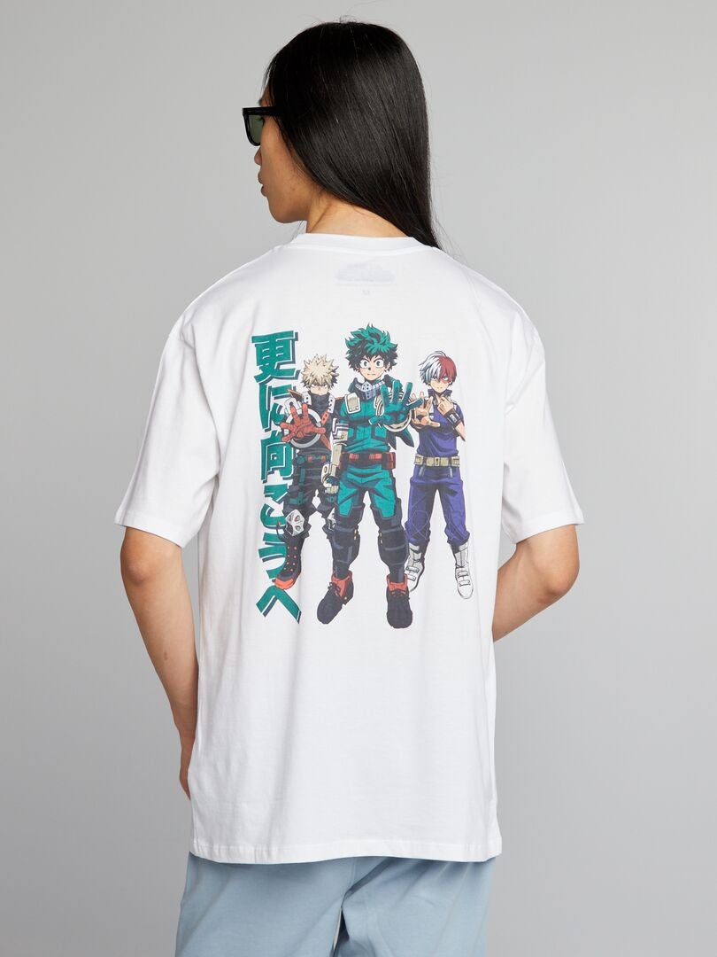 Koszulka z okrągłym dekoltem My Hero Academia – biała