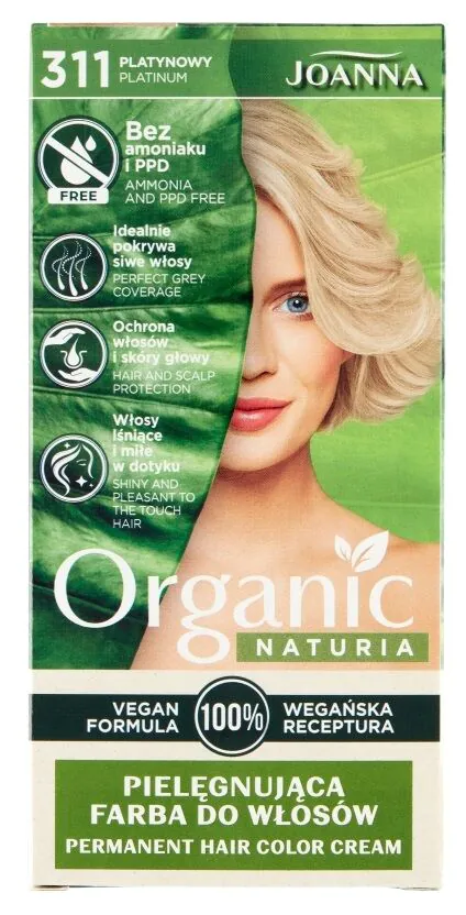 Joanna Naturia Organic Vegan Farba do włosów Platynowy 311