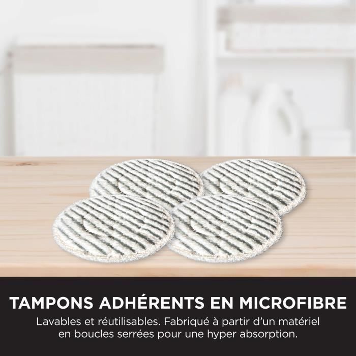 SHARK S8201EU Steam Mop - Balai Vapeur Automatique - 2 tampons rotatifs - 3 réglages vapeur - Elimine taches et saleté
