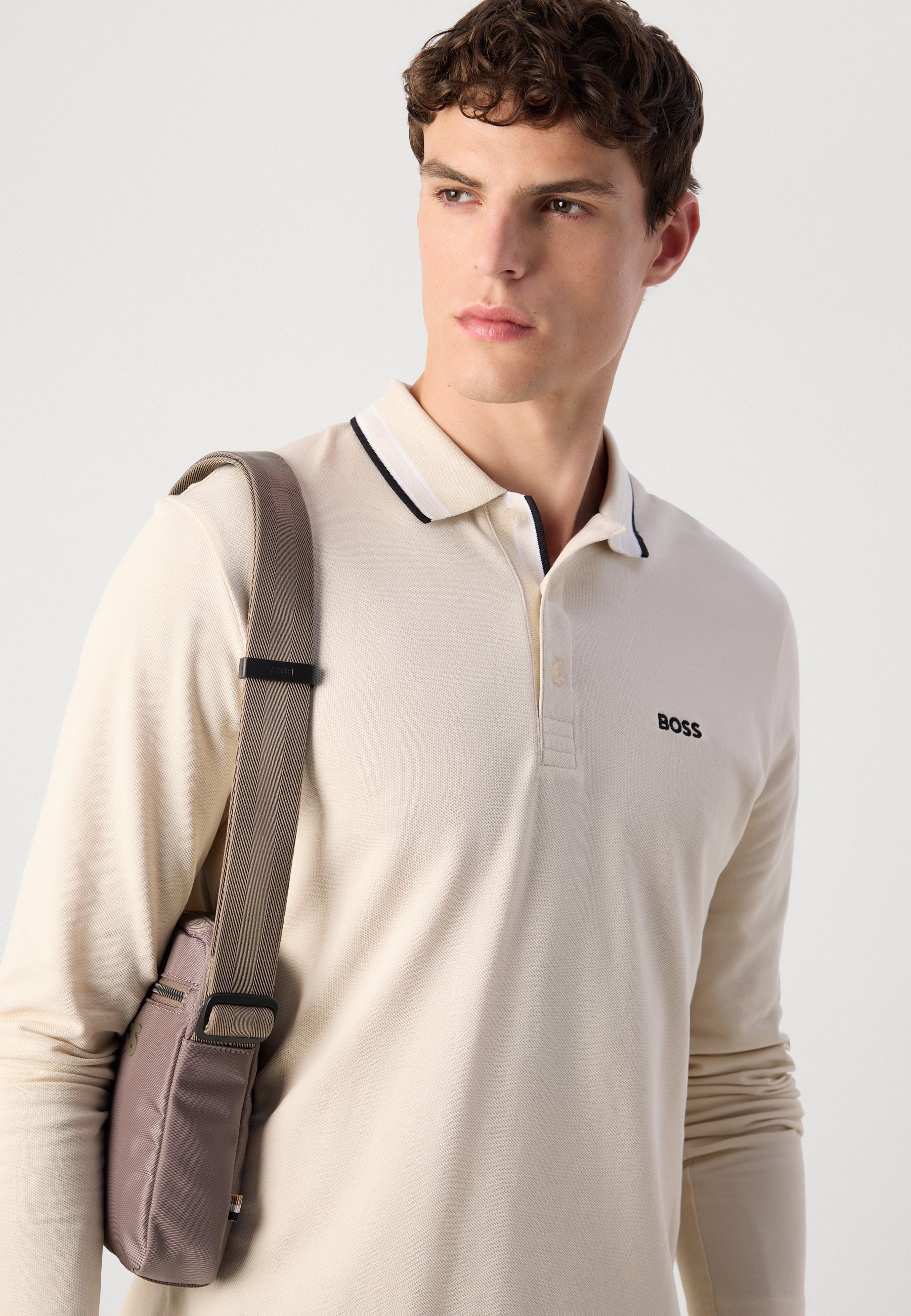 BOSS PLISY - Polo - blanc ouvert