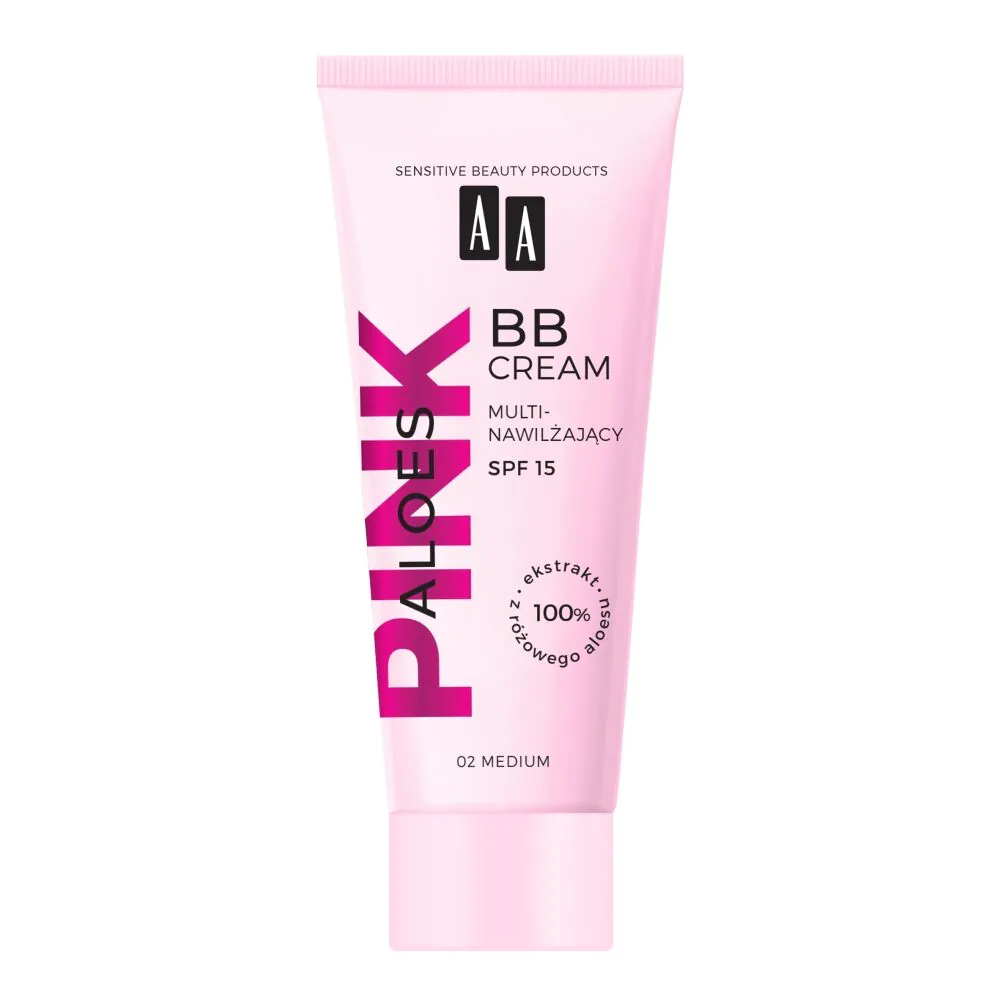 AA Pink Aloes Multinawilżający krem BB, 02 Medium
