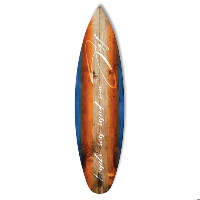 Decorative surfboard, surf wave