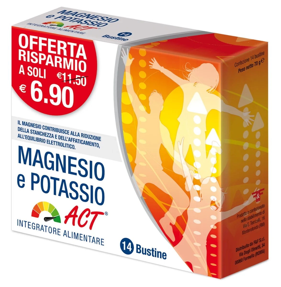 Dodatak prehrani F&F Magnezij Kalij ACT 14 vrećica