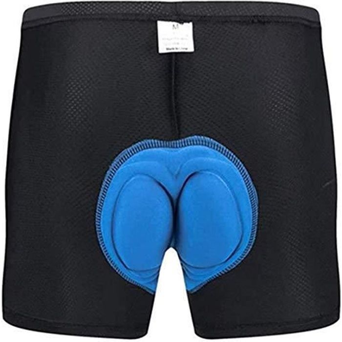 Pantalones cortos de ciclismo para hombre, acolchados con gel 3D, transpirables, de secado rápido, negros - Adulto