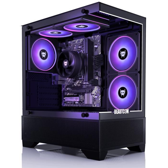 BEASTCOM Q3 Essential Gaming, PC Gamer, AMD Ryzen 5 3400G 4x4.20GHz, 4K RX Vega 11, 16 GB RAM, 1 TB SSD, WiFi, Win11