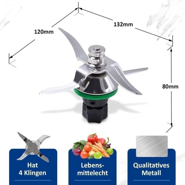 Cuchilla de repuesto para Thermomix TM5 y TM6