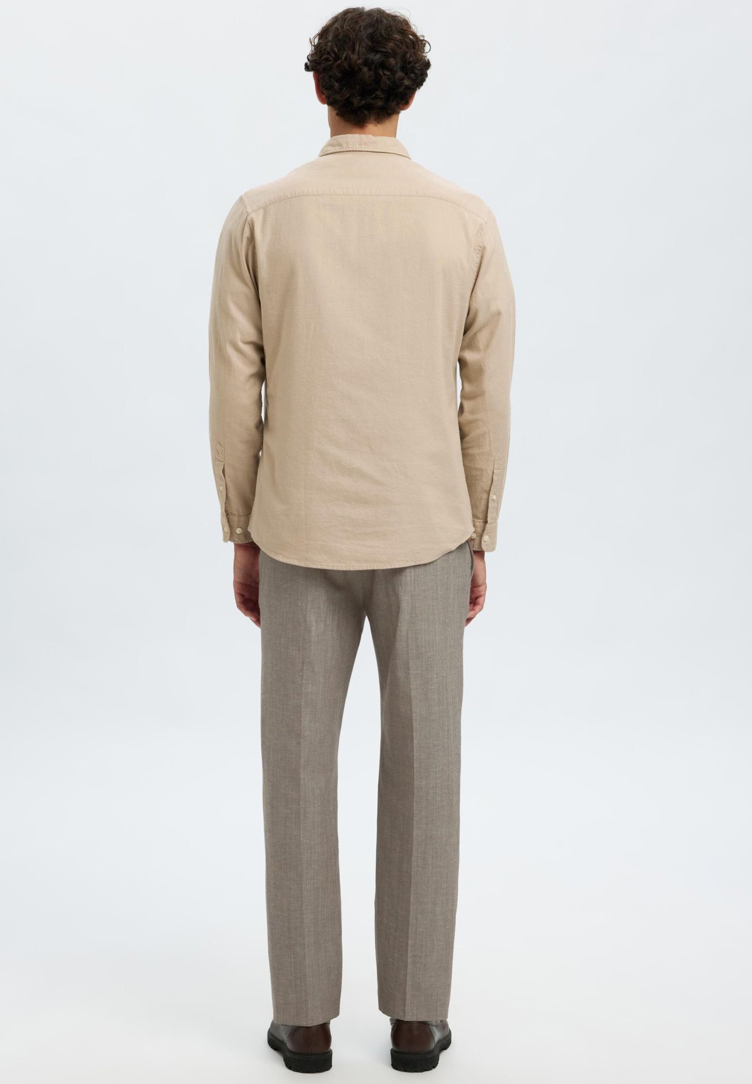 Selected Homme SLIMOWEN-BRUSHED NOOS - Shirt - puur kasjmierdetail: gemengd met havermout