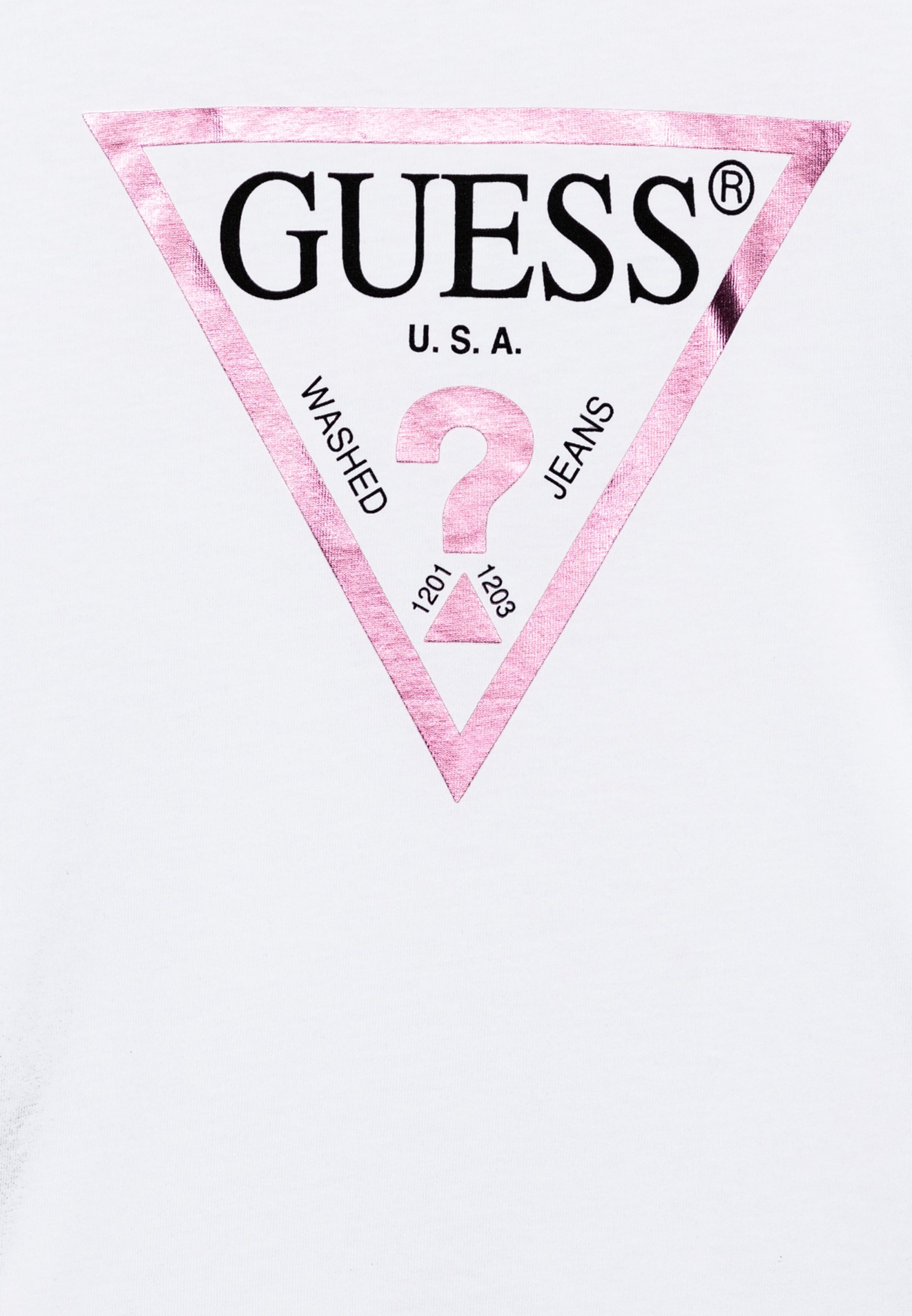 Guess JUNIOR CORE - Bluzka z długim rękawem - czysta biel