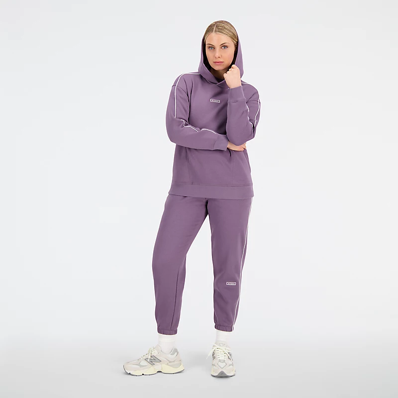 Flísová oversized mikina s kapucí Femme Essentials s kartáčovanými zády - SHADOW