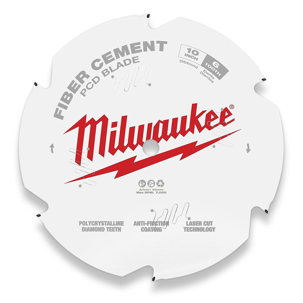 Disco de corte para fibrocimento MILWAUKEE de 254 mm (10