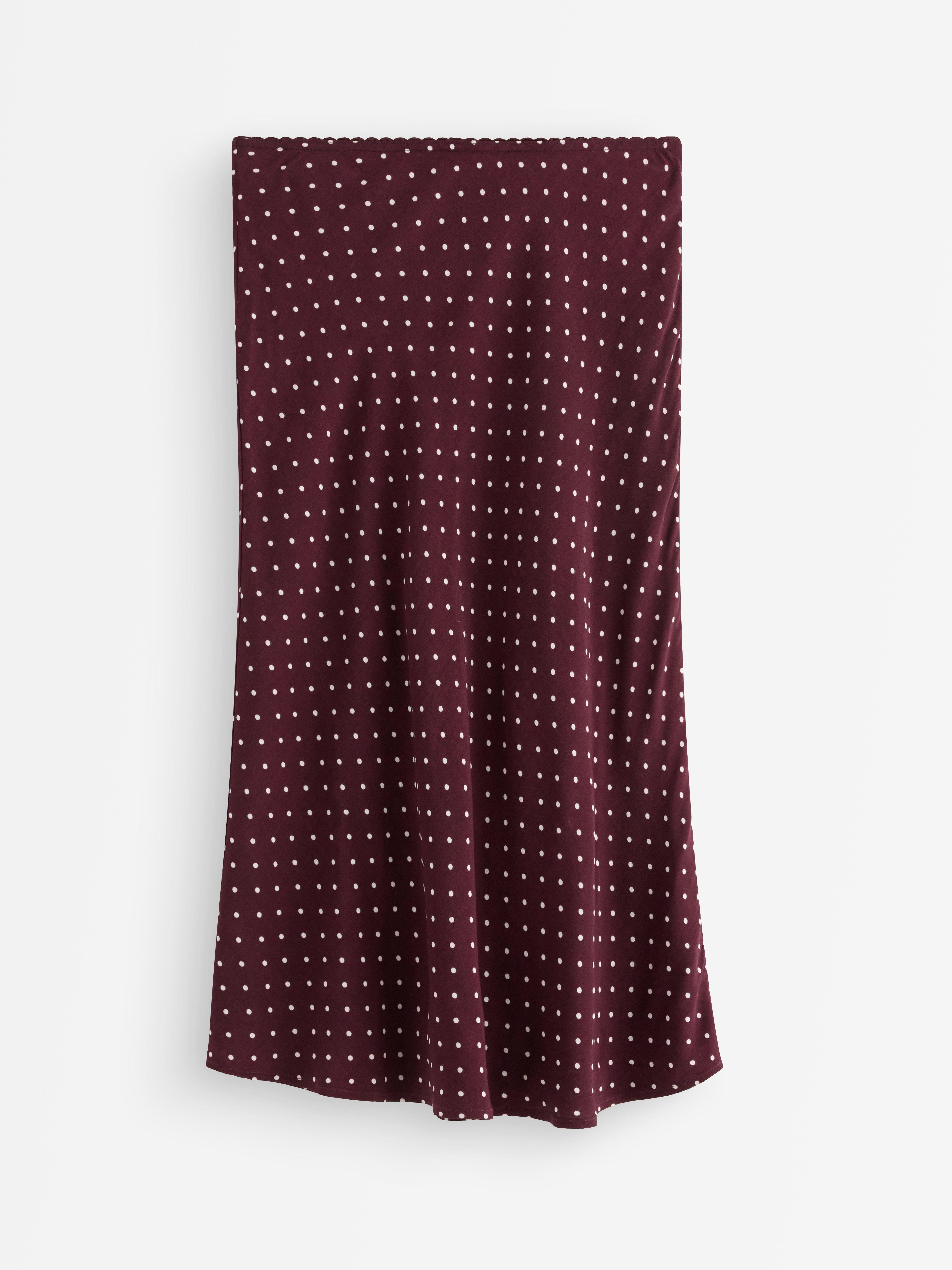 Falda midi color lila oscuro
