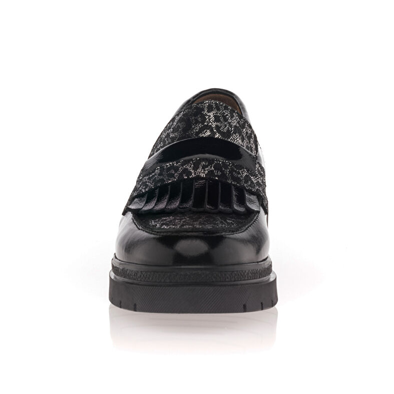 Svarta loafers/båtskor för kvinnor