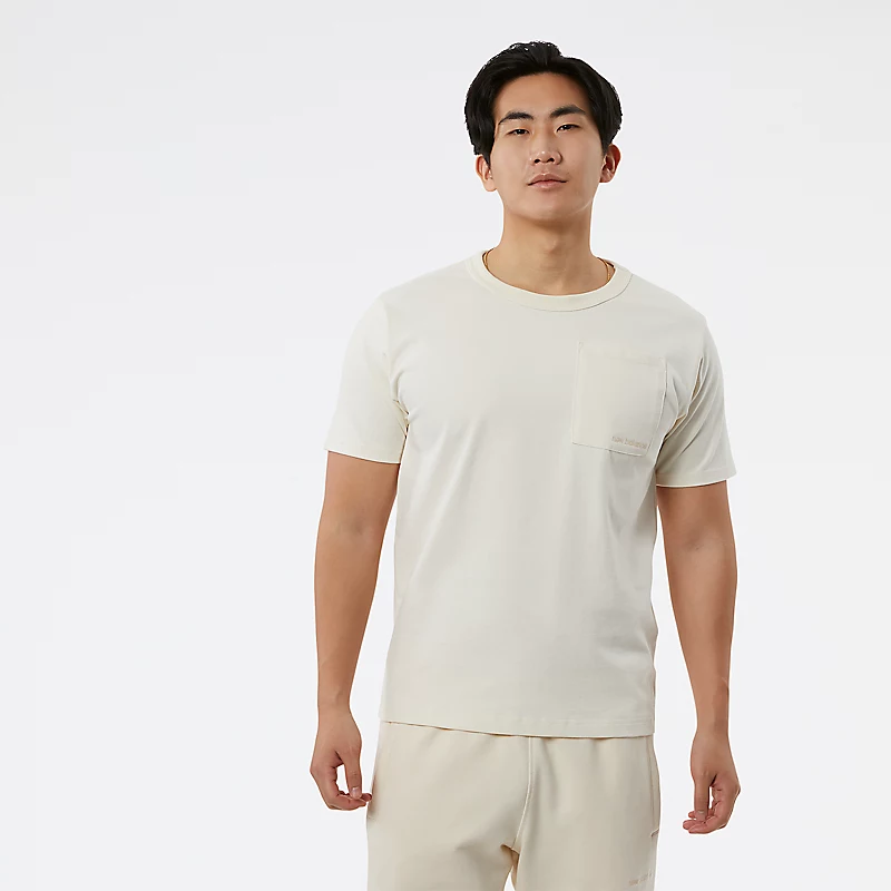Tricou bărbătesc cu mânecă scurtă NB Athletics Nature State - GREIGE