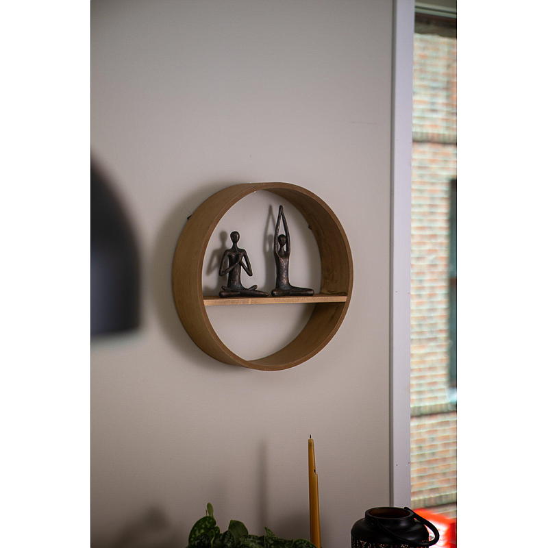 Figura yoga domestica con finitura bronzo