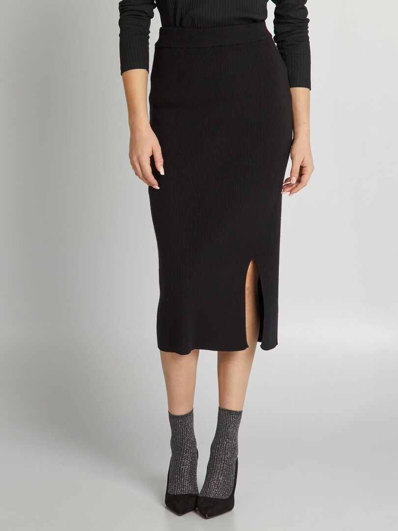 Falda midi - negra