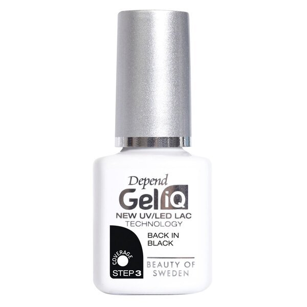 „Depend Gel iQ Back“ juodos spalvos gelinis lakas<br>5ml