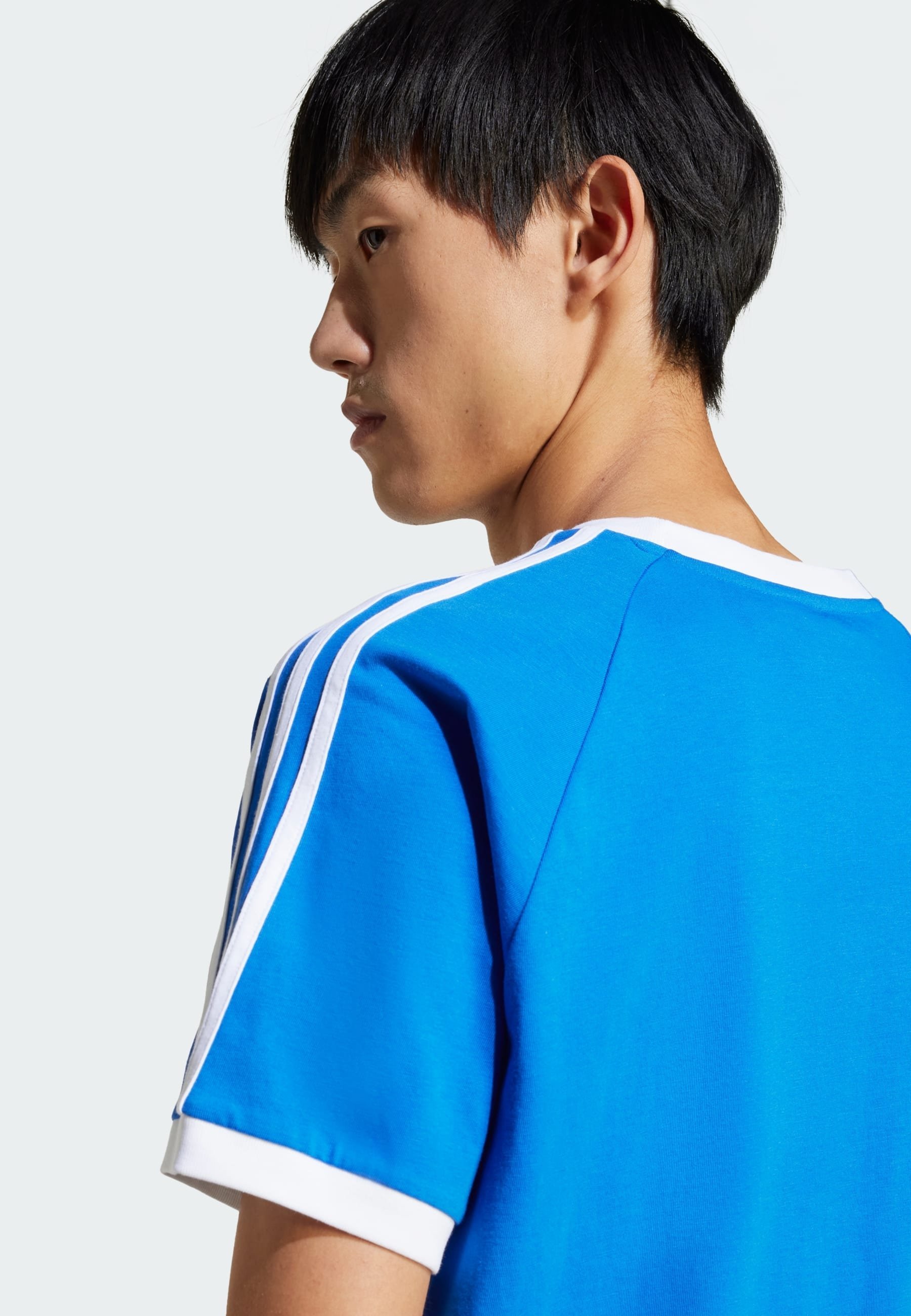 adidas Originals STRIPES TEE - Printitud T-särk - sinine