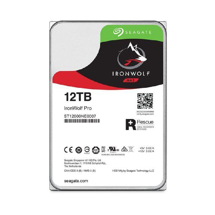SEAGATE - IronWolf Pro ST12000NT001 - Disque dur interne - 12 To - 7200 trs/min - 3,5