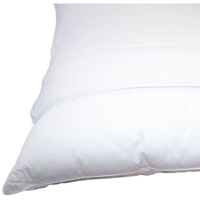 Pack DODO de 2 almohadas modernas de 60x60 cm + 2 protectores de almohada impermeables de 60x60 cm - Relleno 100% poliéster