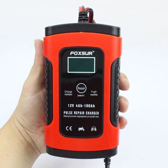 Chargeur, Booster et Cables de Démarrage Chargeur/Mainteneur de Batterie Entièrement Automatique 12V 5000mA pour Voitures,