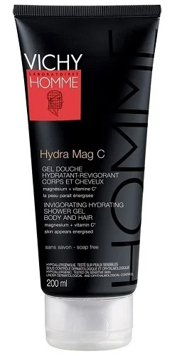 VICHY Vichy Homme Gel de Banho Hidratante e Tonificante 200 ml para Corpo e Cabelo