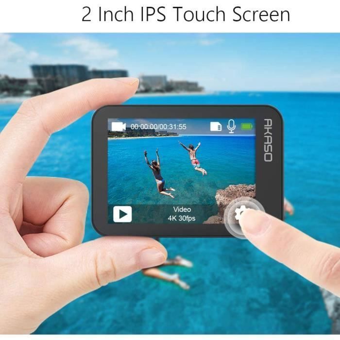 Caméra Sport AKASO V50X Etanche 4k 20 Millions pixels Avec 32Go Carte mémoire Noir