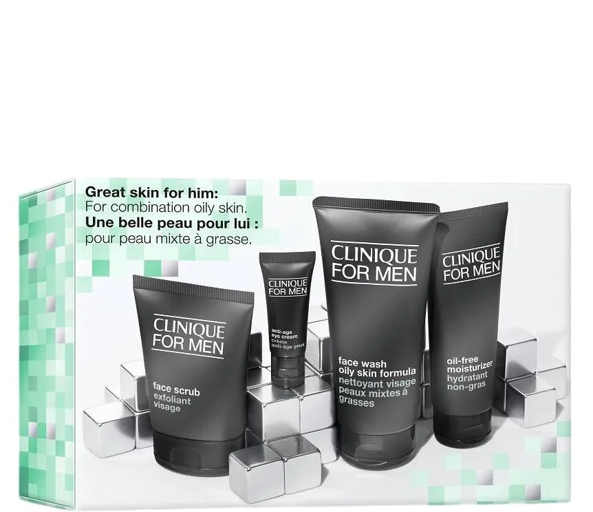 Clinique Great Skin For Him Zestaw prezentowy do skóry mieszanej i tłustej