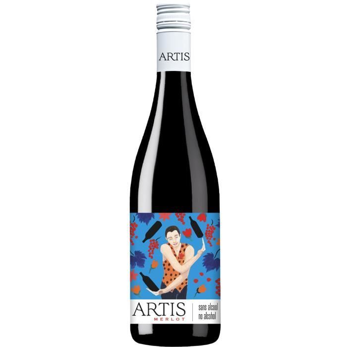 Artis Merlot - Bebida sin alcohol a base de vino tinto - 75 cl