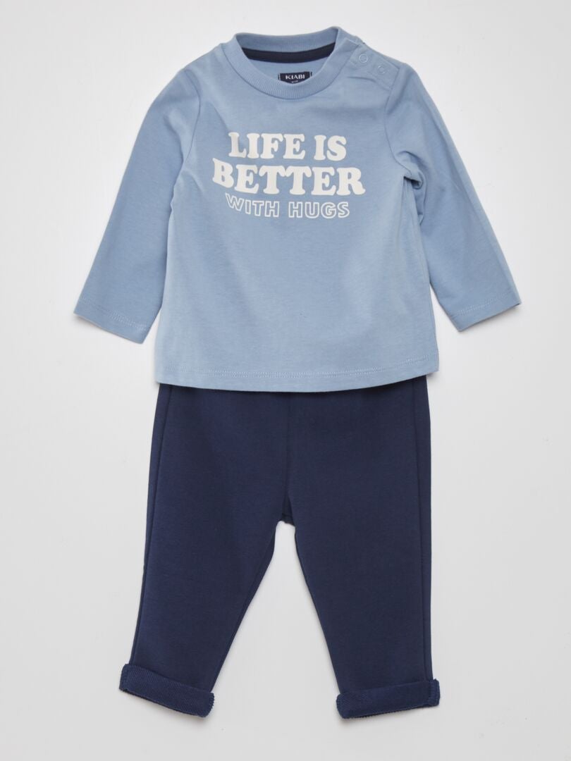 Conjunto de camiseta y leggings - 2 piezas - AZUL