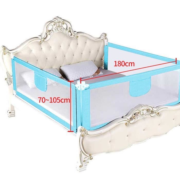 BELFOYER Anti-Fall Baby Bed Rail - 180cm - Blue - Height Adjustable