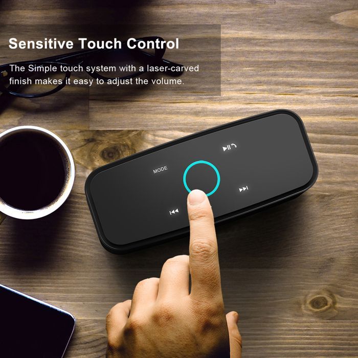 Altavoz inalámbrico portátil RNCYN - Bluetooth 5.0 - Micrófono integrado - 20 horas de reproducción - Plástico - 500-1000 mAh