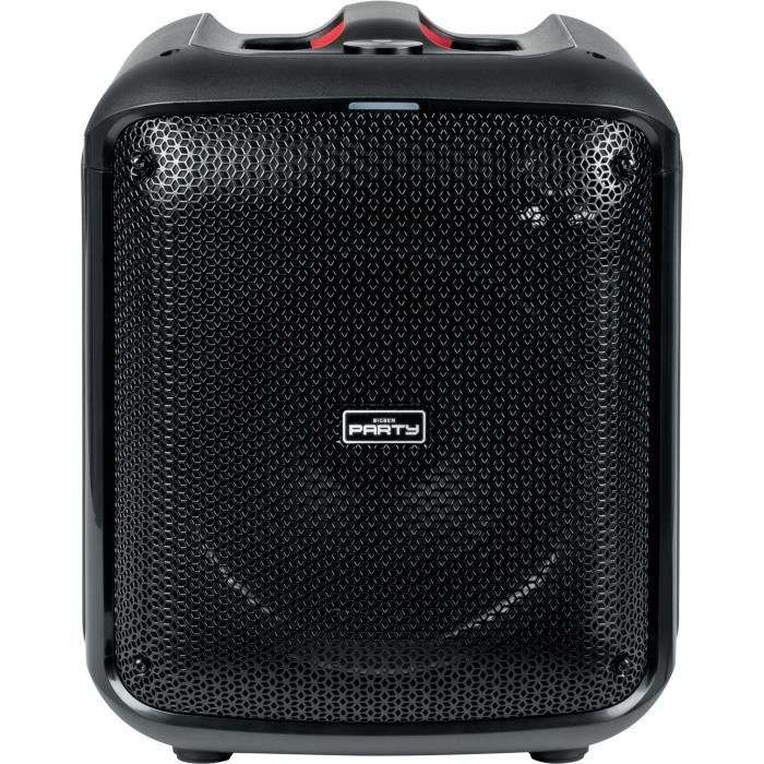 BIGBEN PARTYBTHPMAX - Langaton kaiutin valoilla - Bluetooth 5.3 - 200 W - USB, SD, Aux-In - Langallinen mikrofoni (ihanteellinen karaokeen)