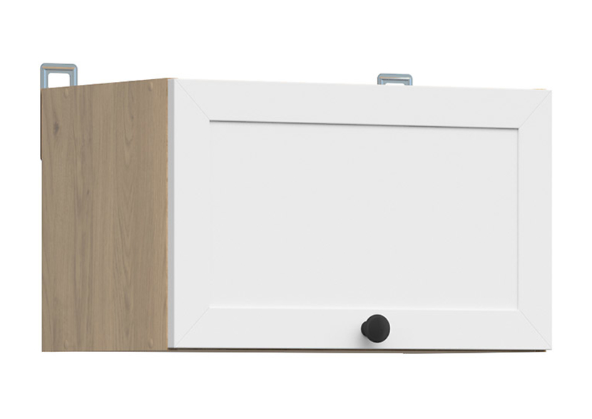 Szafka kuchenna górna Junona Line 50 cm nad okap dąb bernstein/biały