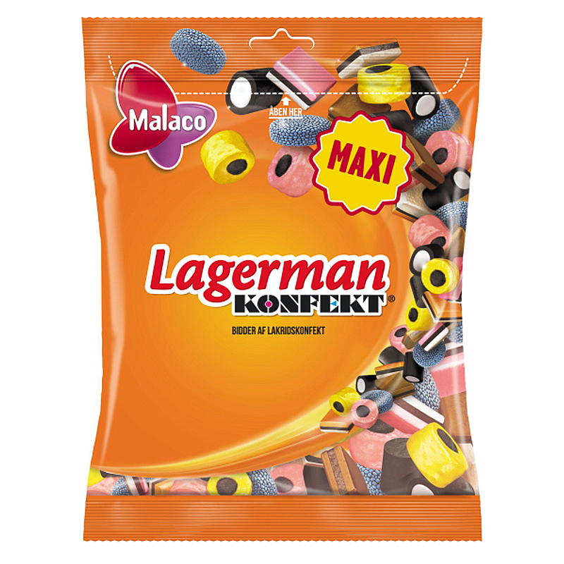 Malaco Lagerman 340 g lakrisgodteri Malaco