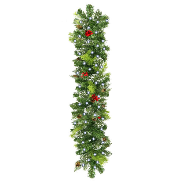 Girlanda świąteczna 100 cm z lampkami 100 LED biały zimny