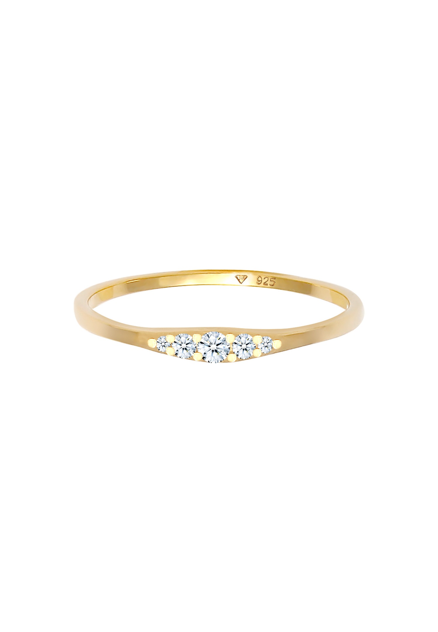 Elli DIAMONDS Anneau d'enclenchement Diamant (0.09 ct.) 925 Argent