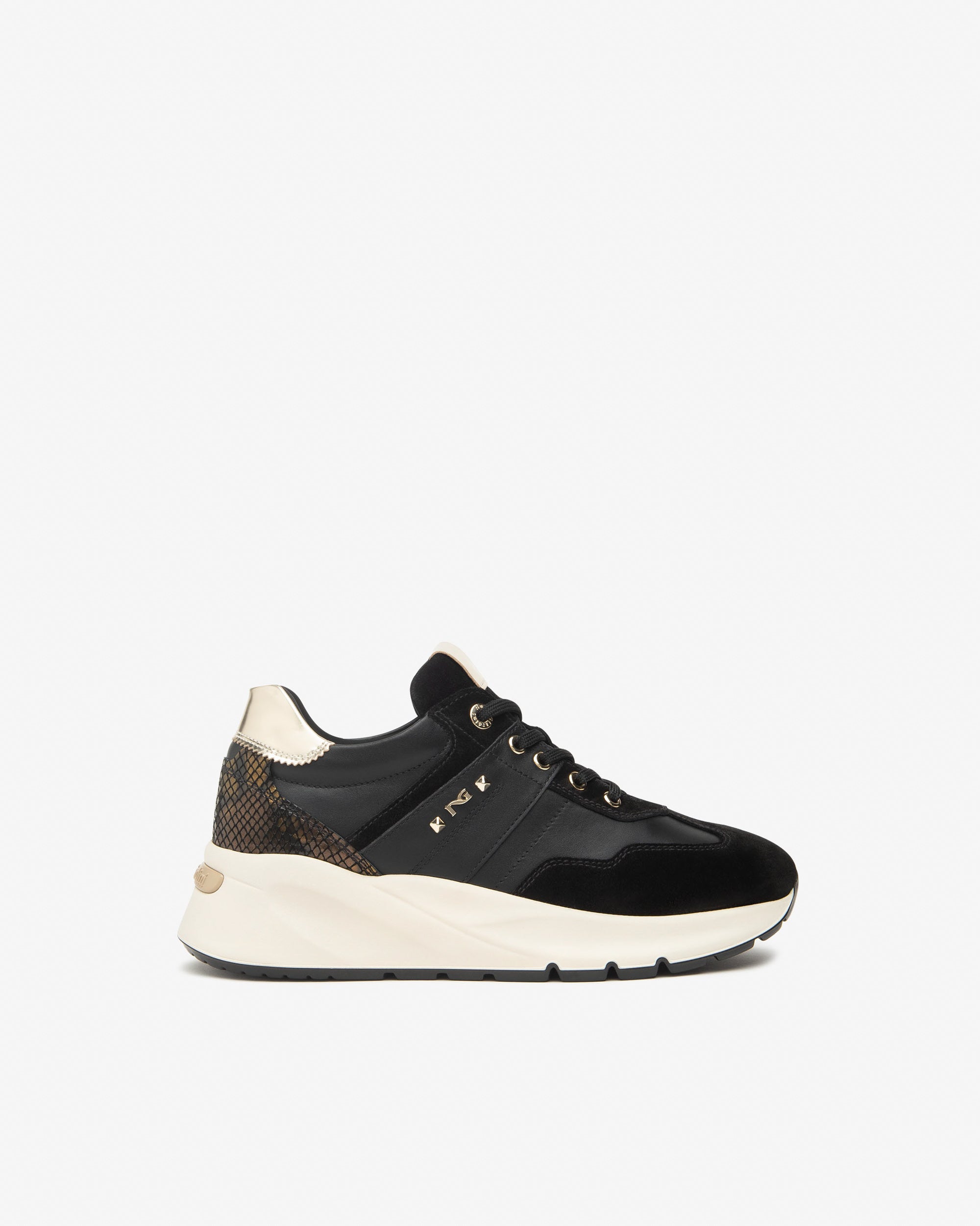 Damen-Sneaker aus Wildleder, Leder und technischen Materialien