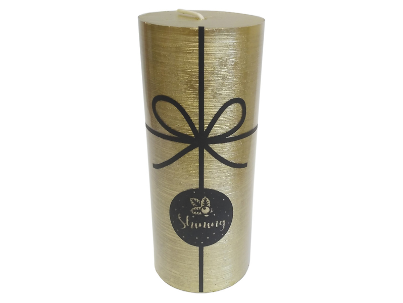 Świeca Shinning 15 cm złota