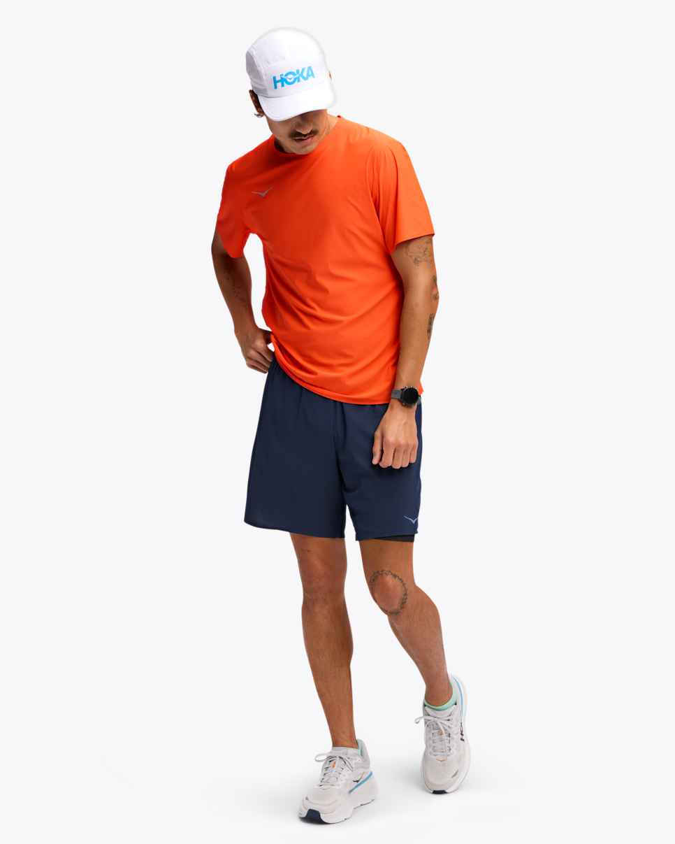 HOKA Pantaloncini Glide 7-tommers 2 in 1 Blu notte