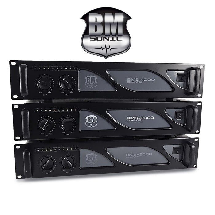 Amplificatore PA per DJ - BM Sonic BMS-4000 - 2 x 2000W - Tecnologia MOSFET con raffreddamento continuo + chiavetta USB da 32GB