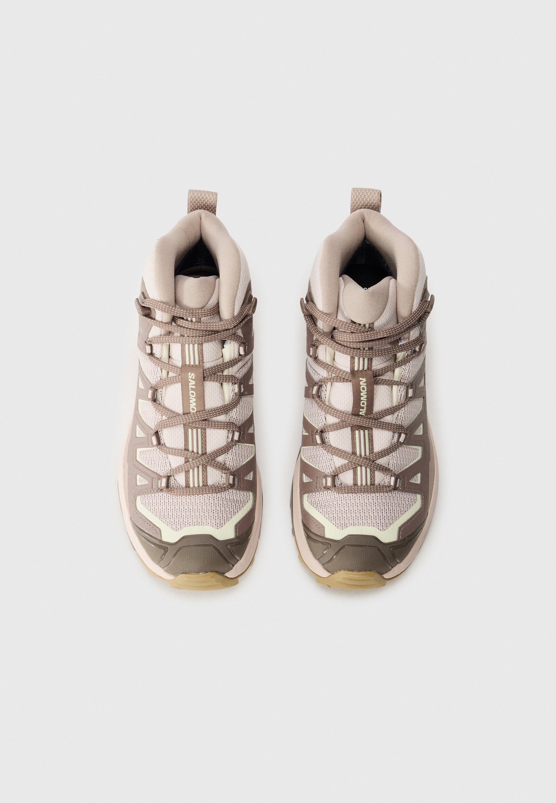 Salomon X ULTRA 360 EDGE MID GTX - Chaussures de randonnée - fer/violet discret/jaune transparent