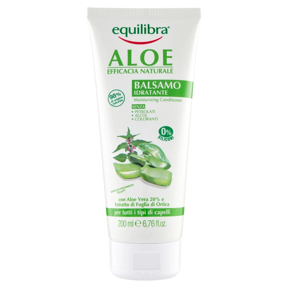 EQUILIBRA Equilibra Haarconditioner met Aloë Vera, hydraterend, 200 ml, versterkend effect