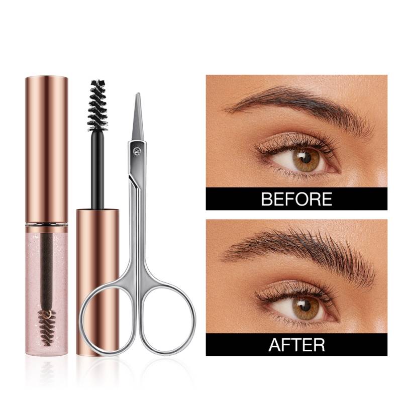Gel pour sourcils waterproof, savon sculptant et liftant, coiffant, longue tenue, séchage rapide, avec ciseaux inclus