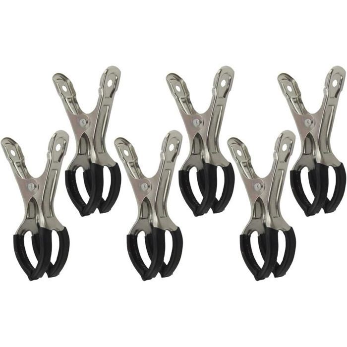 Sujetadores para piscinas, juego de 6 herramientas de acero inoxidable, accesorios para piscinas y spas para la preparación de refugios para el invierno, jardín y uso exterior.