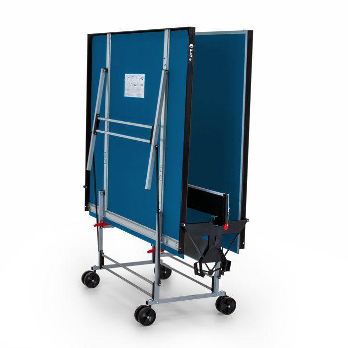 Table tennis table - SPONETA - S3-47 e - Folding - Outdoor use - Half-height lift-up playing surface - Grey and blue
